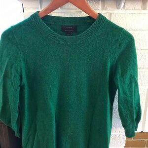 J. Crew Vibrant Green Crew Neck Sweater